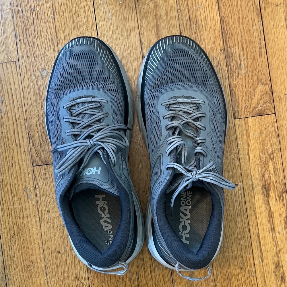 Hoka One Bondi 7 Men's Charcoal Athletic Shoes
